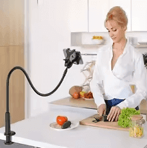 360 Degree Spiral Base Lazy Mobile Phone Tablet Stand - Black // Sublake 