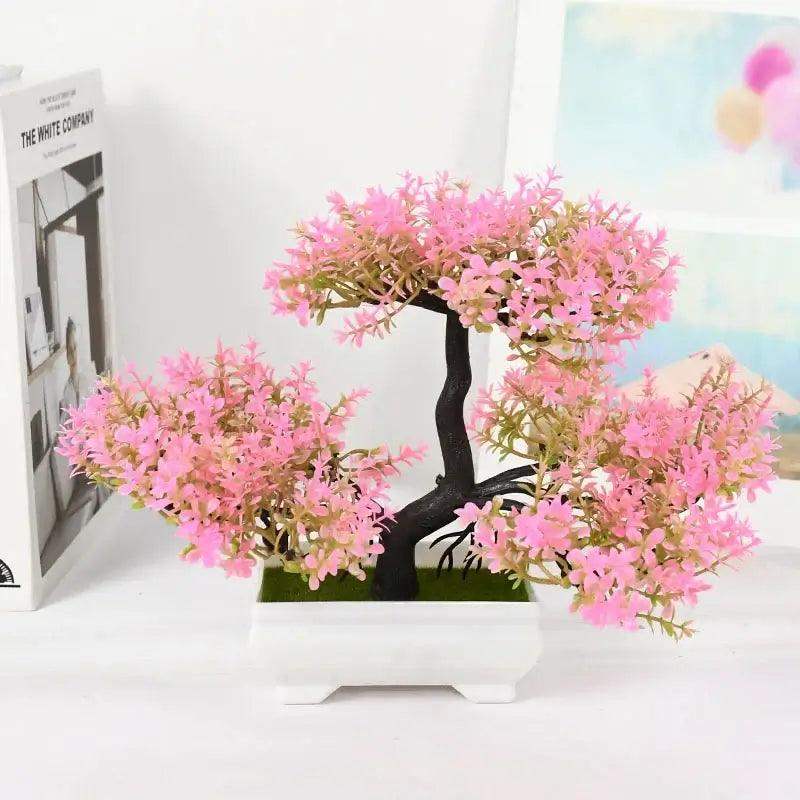Artificial Plants Bonsai Small Tree Pot Fake Plant Flowers Potted Ornaments For Home Room Table Decoration Hotel Garden Decor - Sublake 
