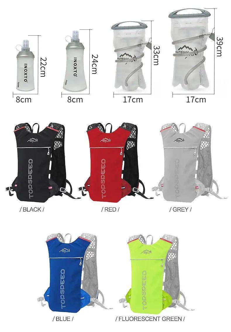 INOXTO Trail Running Ultra Light 5L Hydration Backpack - Sublake 