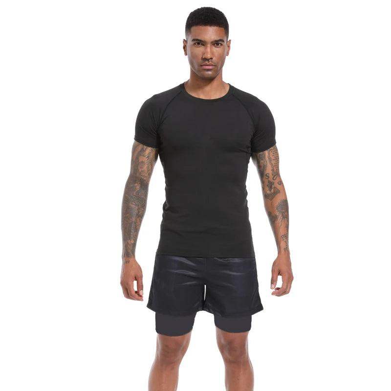 Men's Compression Short Sleeve Gym Fitness Running Shirt - Sublake 