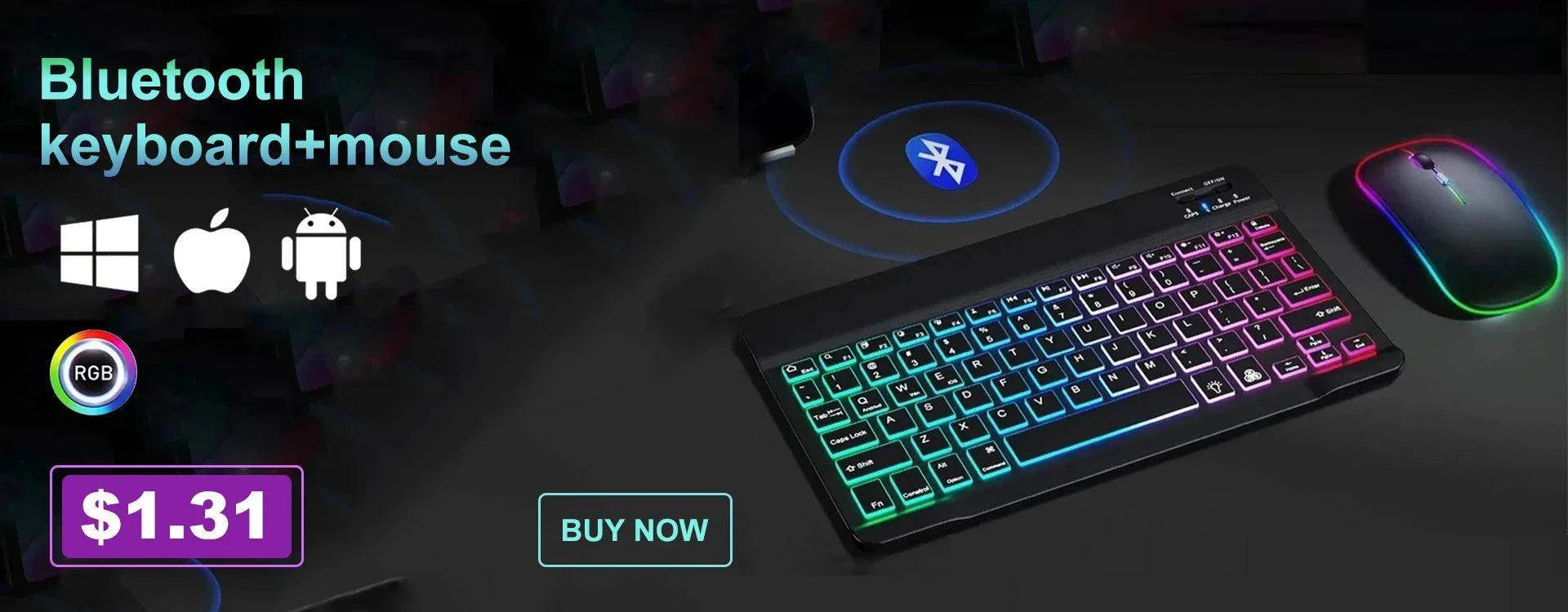 104‑Key Backlit Mechanical Keyboard & Wired Mouse Set - Sublake 