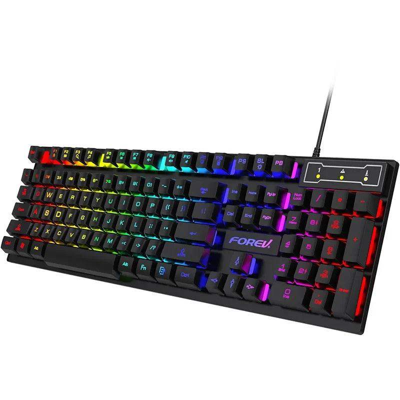 104‑Key Backlit Mechanical Keyboard & Wired Mouse Set - Sublake 