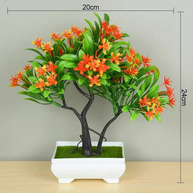 Artificial Plants Bonsai Small Tree Pot Fake Plant Flowers Potted Ornaments For Home Room Table Decoration Hotel Garden Decor - Sublake 