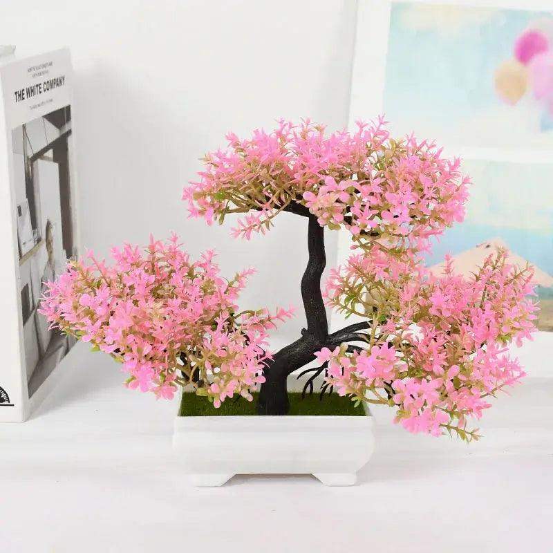 Artificial Plants Bonsai Small Tree Pot Fake Plant Flowers Potted Ornaments For Home Room Table Decoration Hotel Garden Decor - Sublake 
