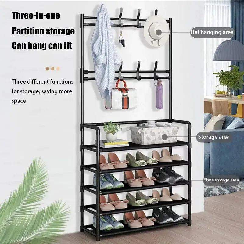 Multi-Layer Shoe & Hat Rack - Stylish Storage for Living Room - Sublake 