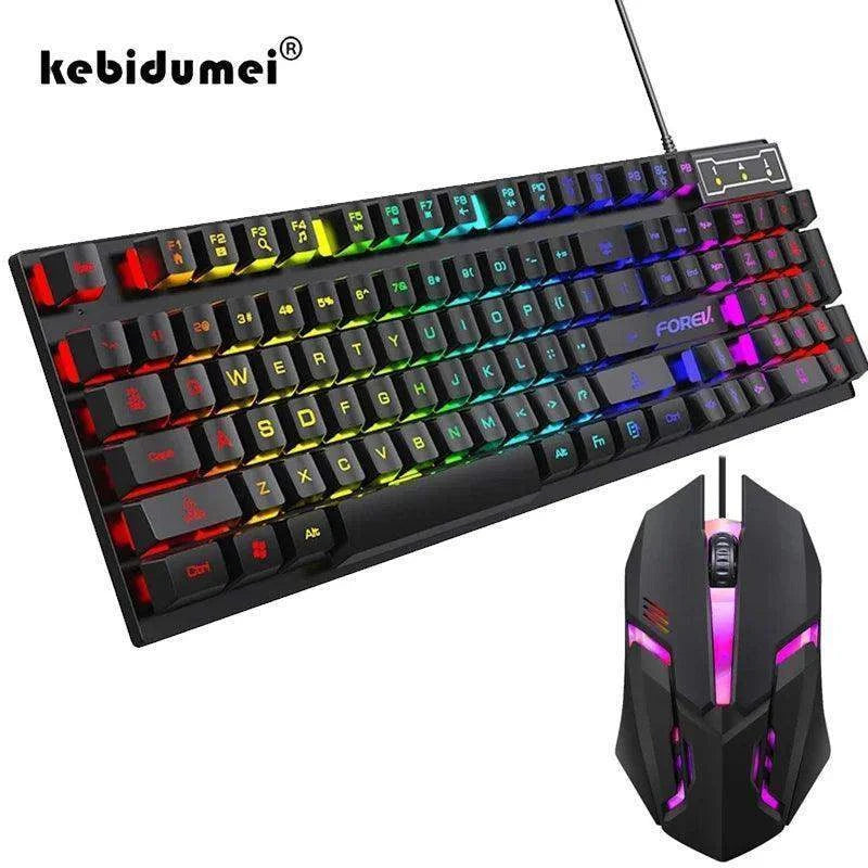 104‑Key Backlit Mechanical Keyboard & Wired Mouse Set - Sublake 