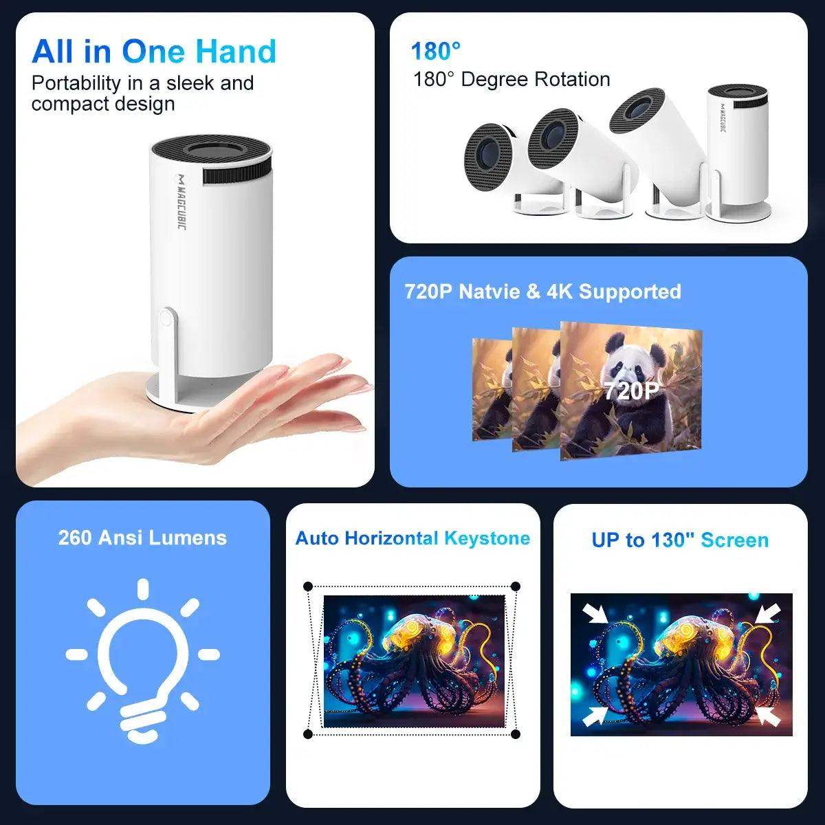 🎥Projector HY300 PRO Cinema - HY300 / US // Sublake 