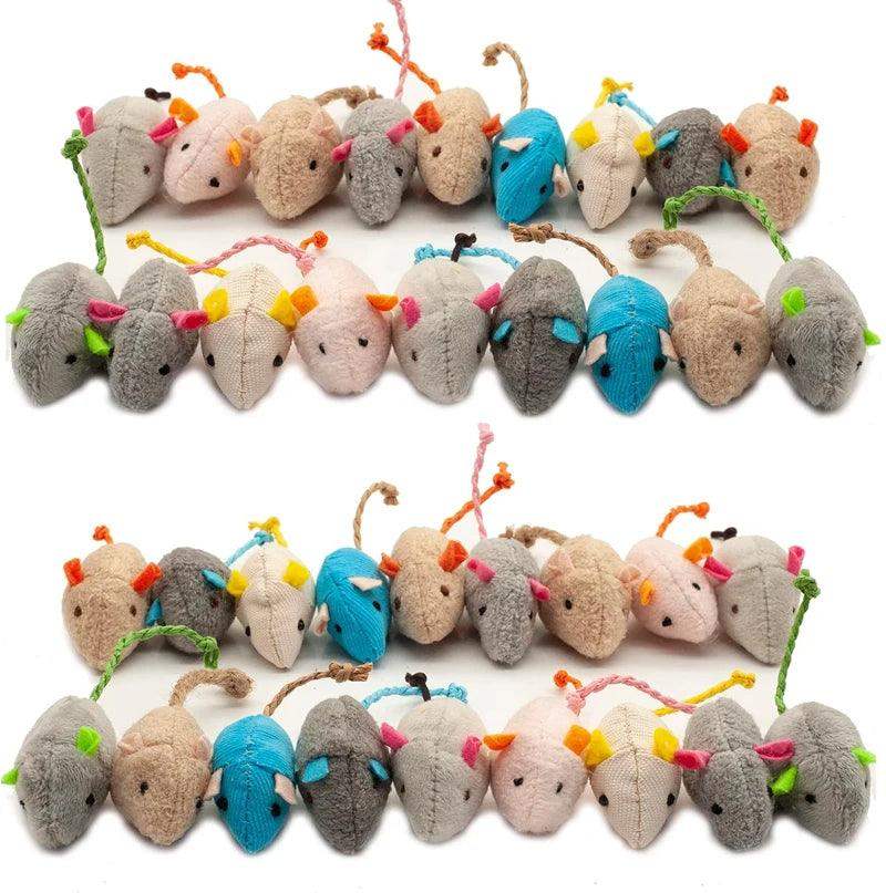 Premium Interactive Cat Rattle Mice Toys with Catnip - Sublake 