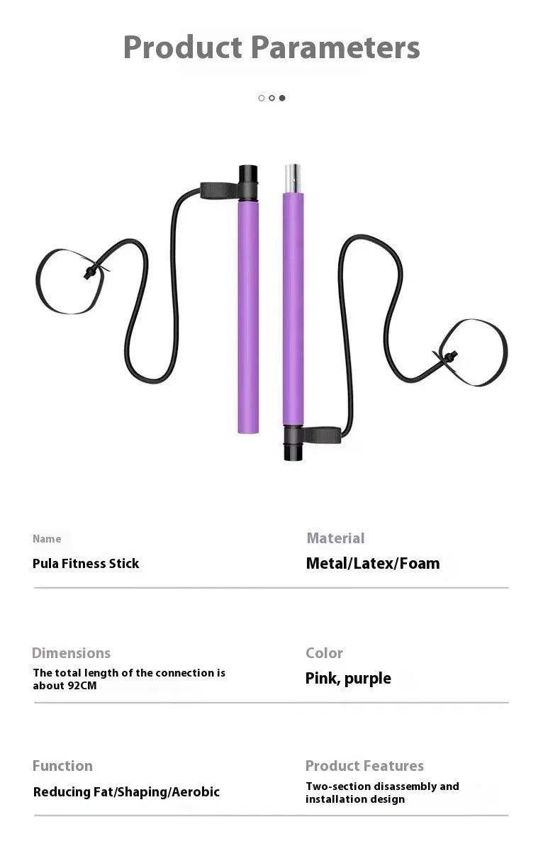 All-in-One Pilates Bar with Resistance Bands – Home Fitness - Sublake 