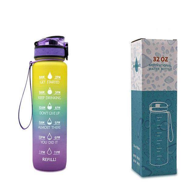 1L water bottle with indicator - Blue red gradient set / 1000ML // Sublake 