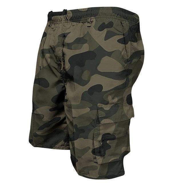 men's gym and outdoor shortpant - Camouflage green / 2XL // Sublake 
