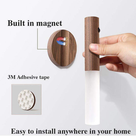 Automatic Wooden Motion Sensor Lamp – USB Rechargeable - Sublake 