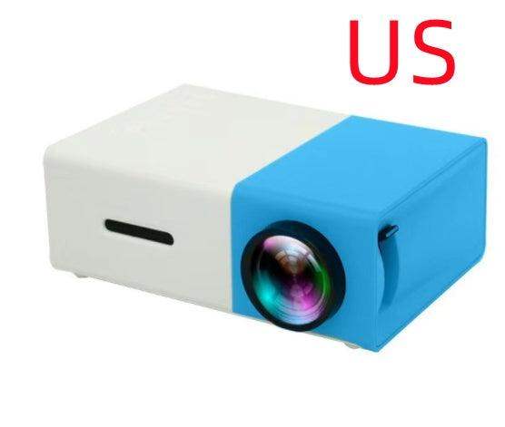 🎥 1080P HD Mini Portable Projector 3D cinema - Blue US // Sublake 