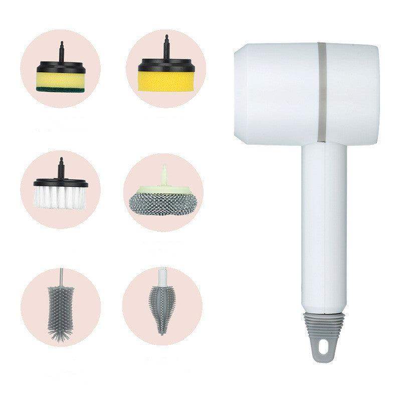 Automatic USB dishes & bathtubs cleaning brush - White / Set1 // Sublake 