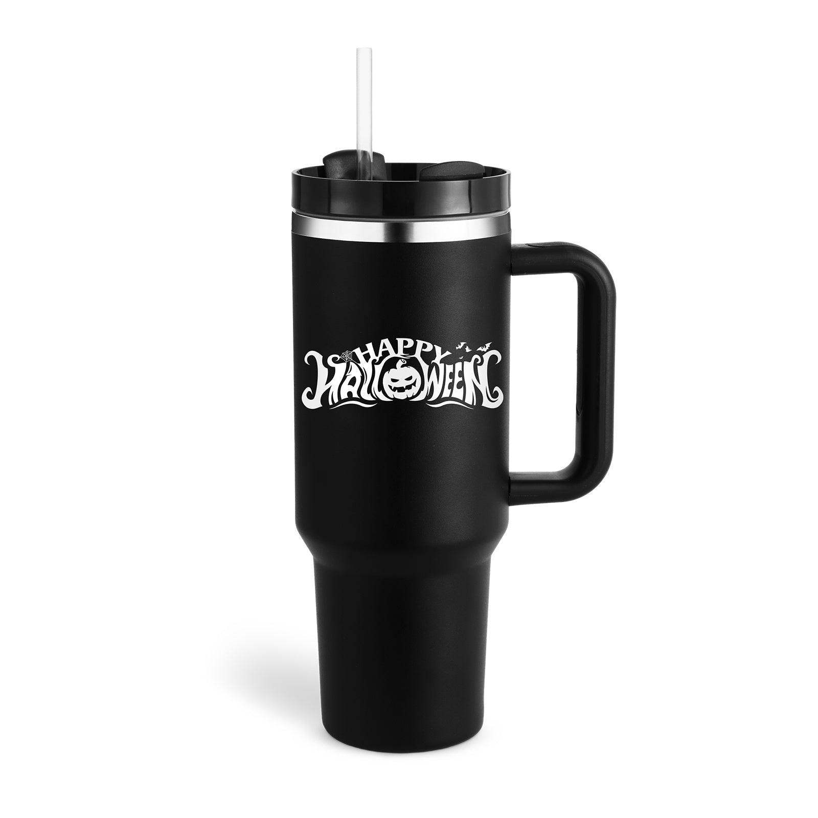 40 oz Stainless Steel Insulated Tumbler - Halloween Cream black / 1200ML / 1PC // Sublake 