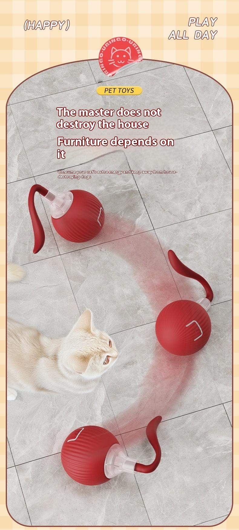 Automatic Pet Interactive Rolling Ball - Magic Tail Gray // Sublake 