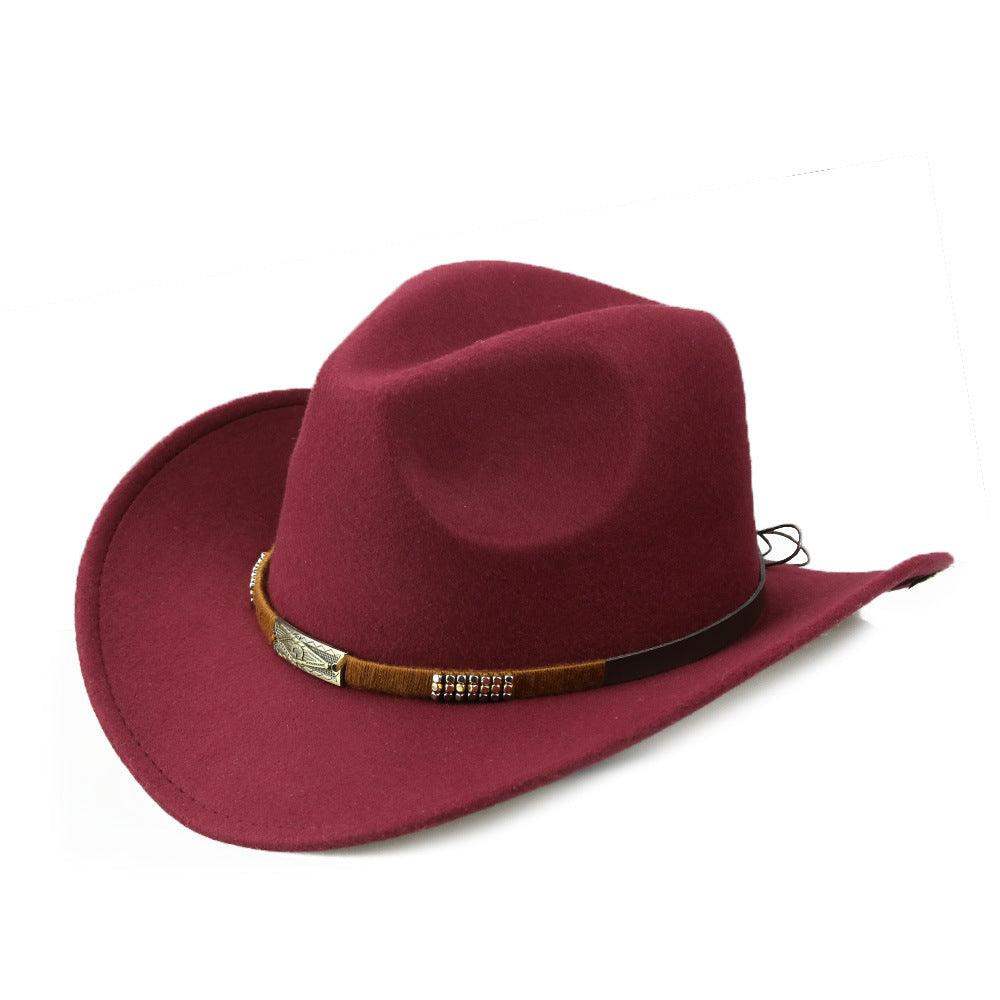 Outdoor hat in denim and wool - Wine red / 56to58cm // Sublake 