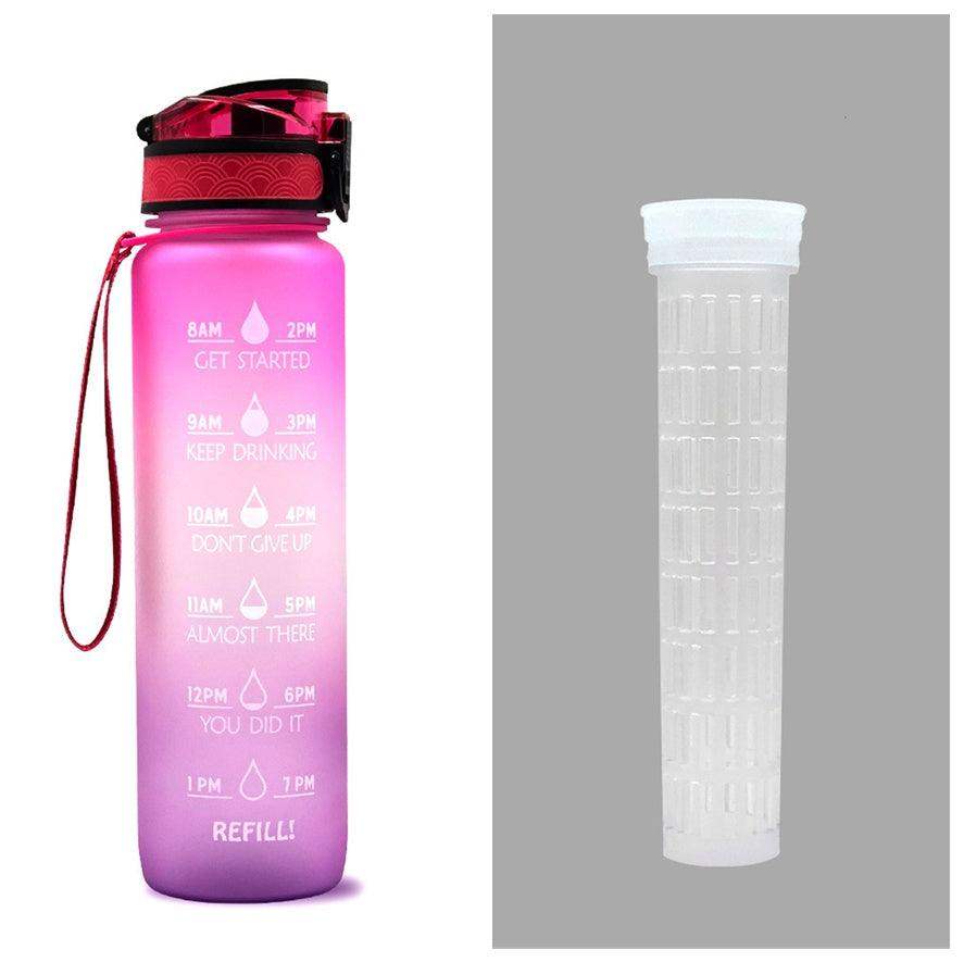 1L water bottle with indicator - Blue red gradient set / 1000ML // Sublake 