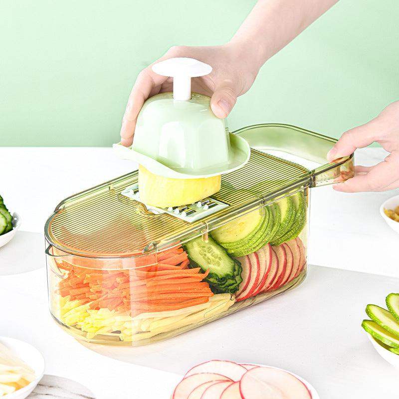 vegetable cutter -steel blade - Veneer cutter Drainage basket / 6blades // Sublake 