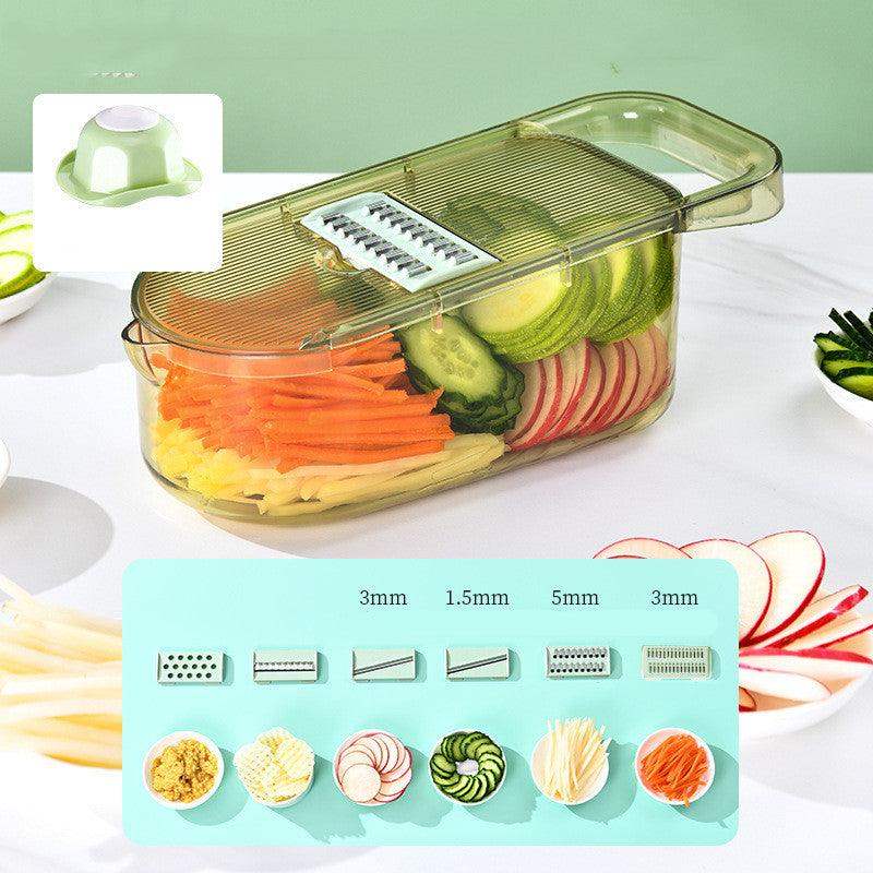 vegetable cutter -steel blade - Veneer cutter Drainage basket / 6blades // Sublake 